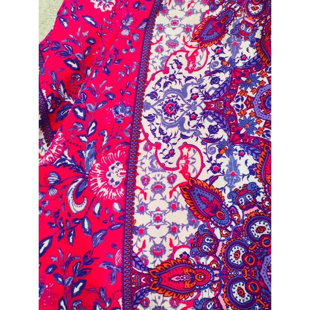 The Children's Place Girls XL 14 Pink Purple Paisley Dress Handkerchief Flowy - Picture 9 of 12